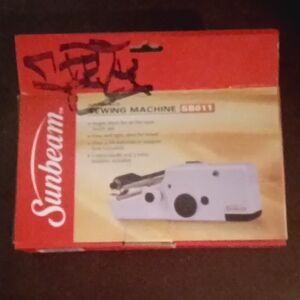 SUNBEAM Red and White Portable Sewing Machine